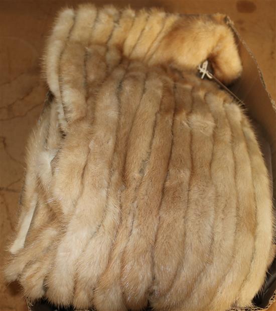 Blonde mink waistcoat & stole